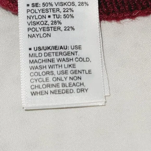 The Drop Lucyswhims Sweater Large Red Side Button Turtleneck Cropped Balloon - Picture 8 of 12